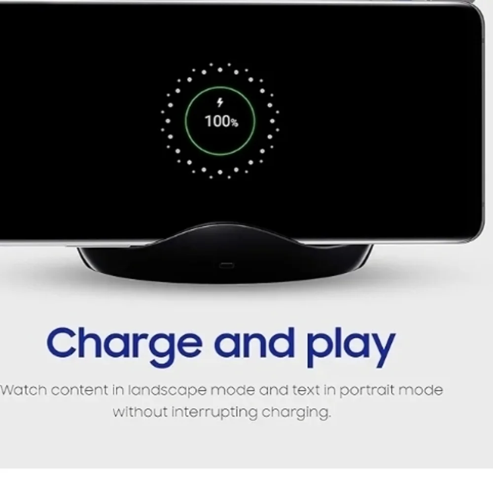 Samsung Black Wireless Charging Stand with Fan Cooling